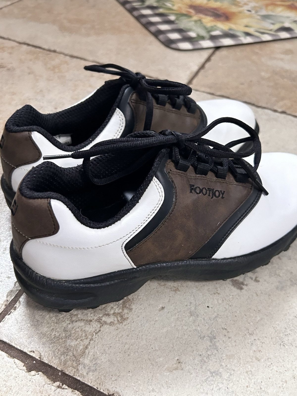 FootJoy GreenJoys Shoes Mens 9M Plastic Spike Golf Cleats Sneakers 45516 White