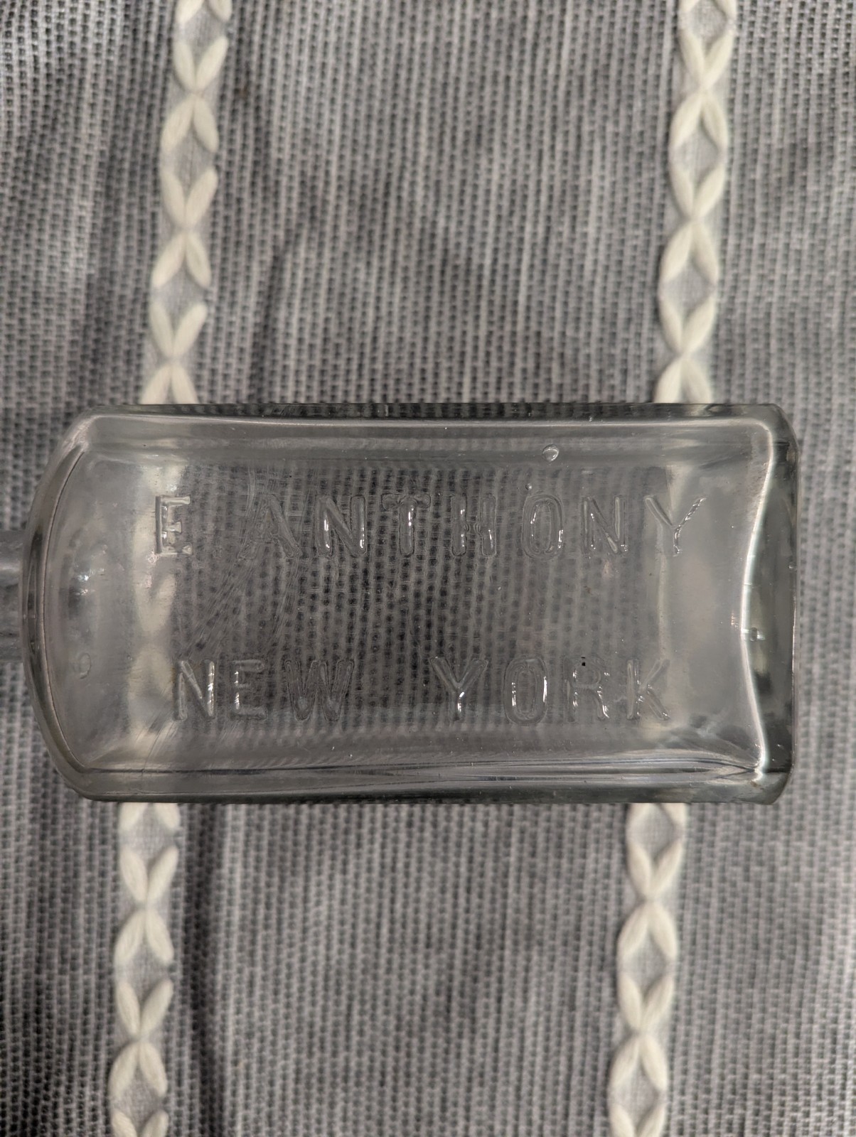 1860s E.ANTHONY NEW YORK EARLY AMBROTYPE COLLODIAN PHOTOGRAPH DEVELOPER BOTTLE