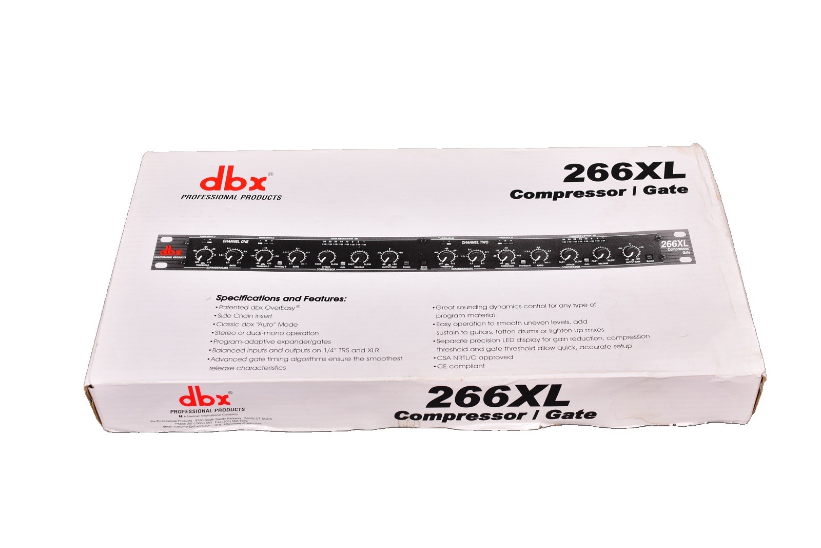 DBX 266xL Dual Channel Compressor Gate Dynamics Processor w/ Side Chain Insert