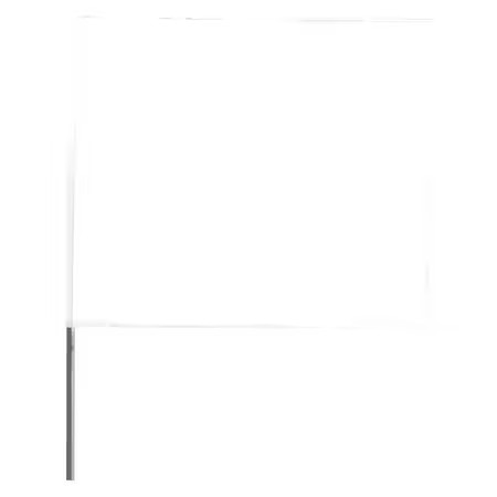 Zoro Select 4515W-200 Marking Flag, Vinyl, 15" Wire Staffs, Blank, 15" L., 100,