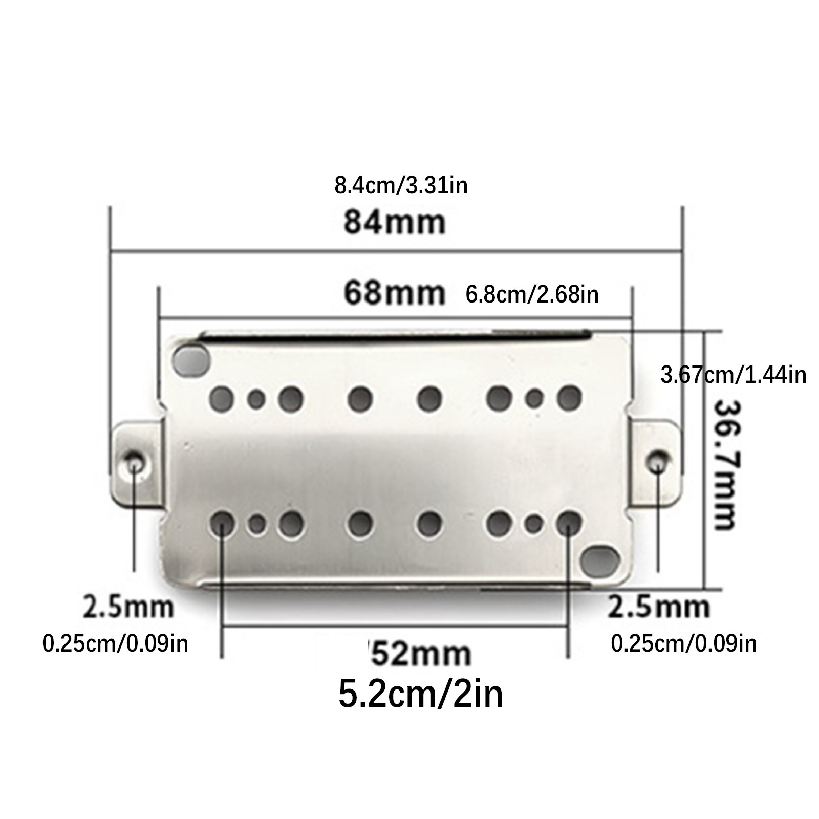 Base Plate For Guitar 52mm Baseplate Copper Pickup Humbucker Replace Part