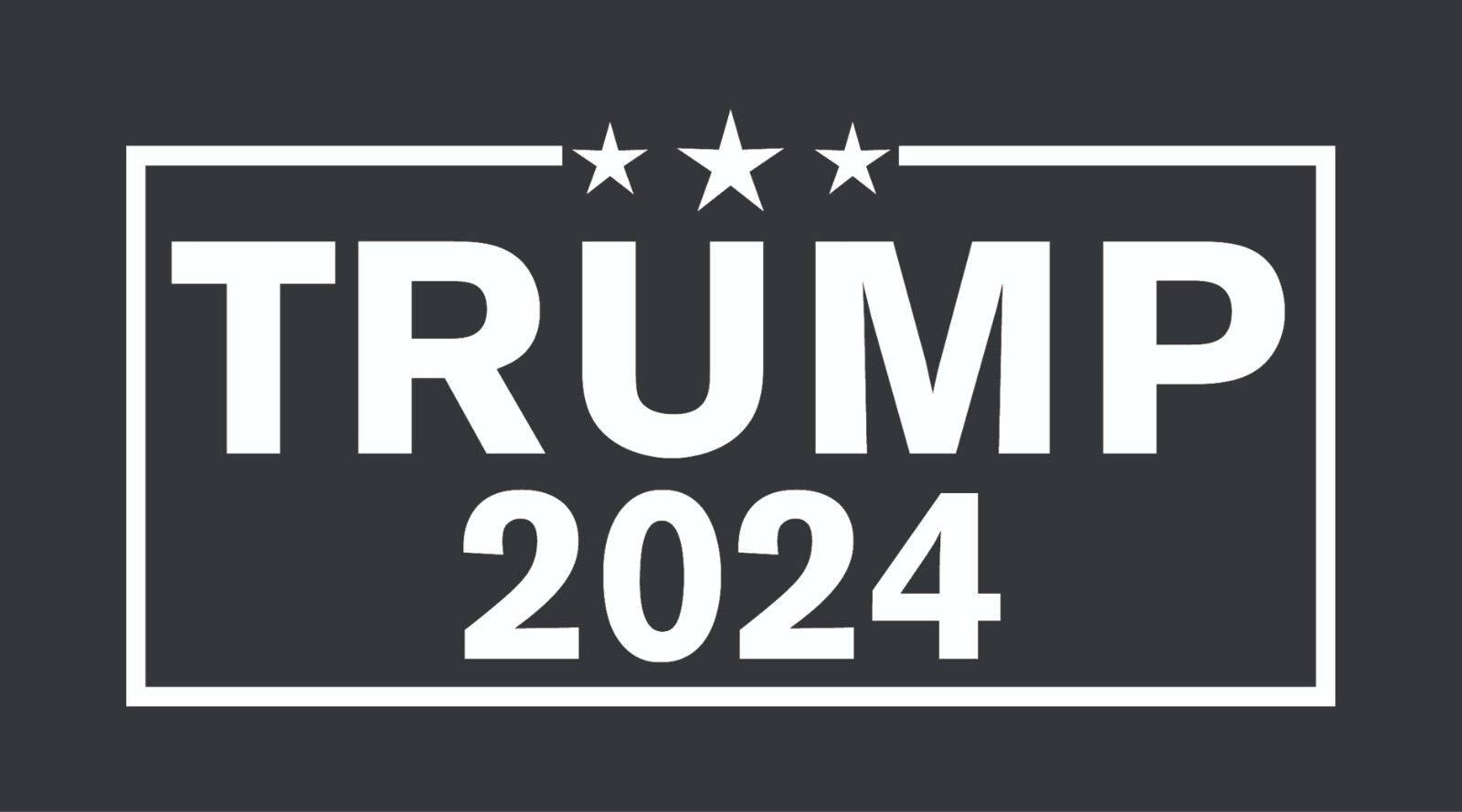 TRUMP 2024 - 6 x 3  Inch - White Matte  President Vinyl Decal Sticker Car Truck