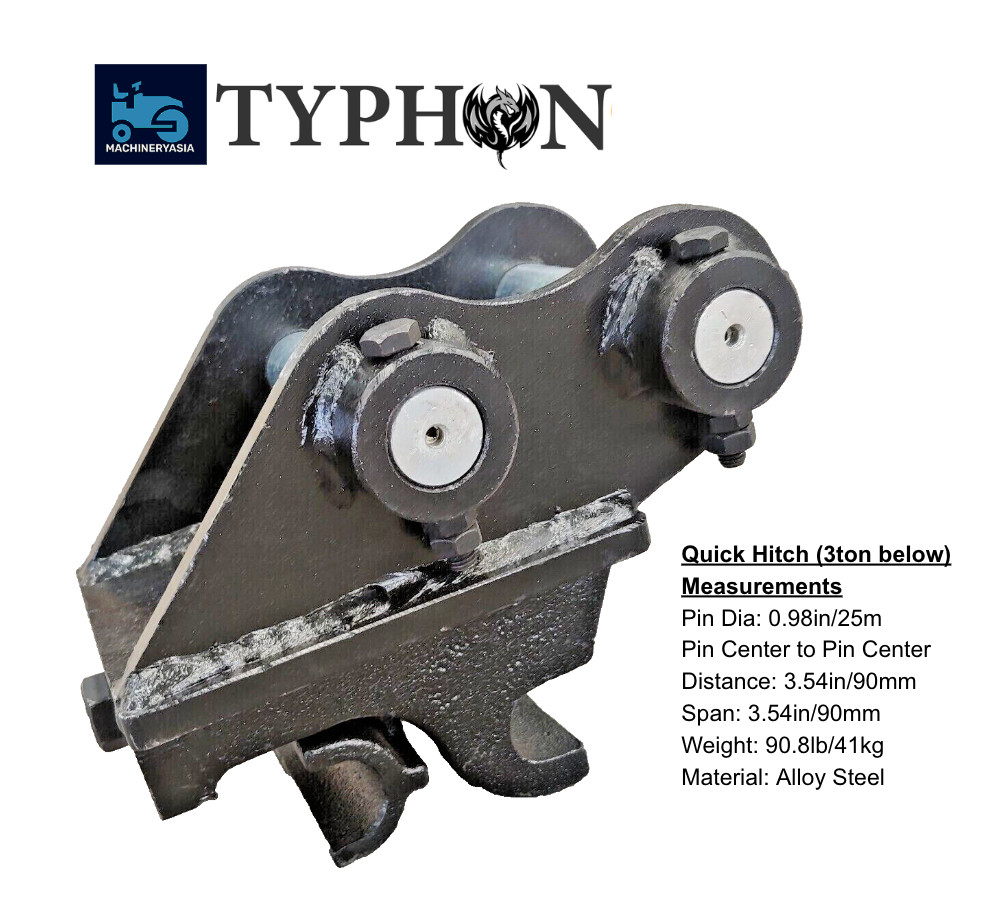 NEW TYPHON Mini Excavator Attachment Mechanical Quick Hitch Quick Coupler