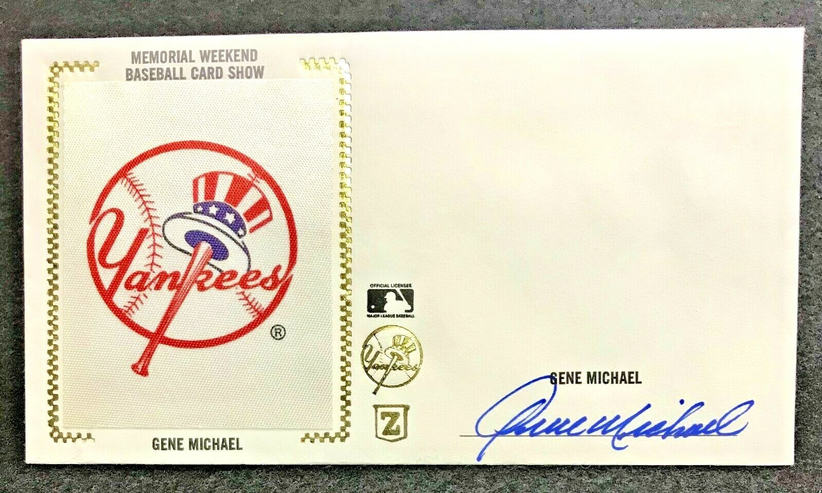 GENE MICHAEL {d-2017} Yankees Player Manager Coach GM Signed Z-Cachet Envelope