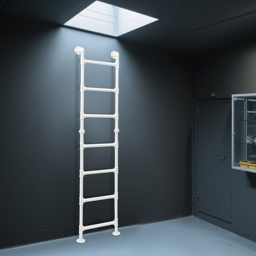 Modern Bunk Bed Ladder 7-Step Ladder High Loft Attic Step Ladders White