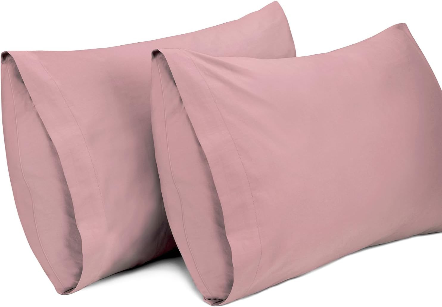 2 Pack Cotton Pillowcases Queen Size 20x30 Inch Soft Envelope Bedding Covers Set