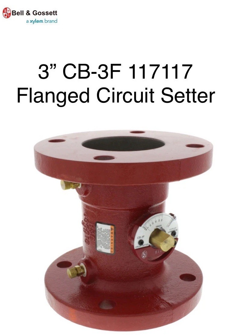 3” CB-3F Bell & Gossett Flanged Pipe Circuit Setter Balance Valve Xylem 117117