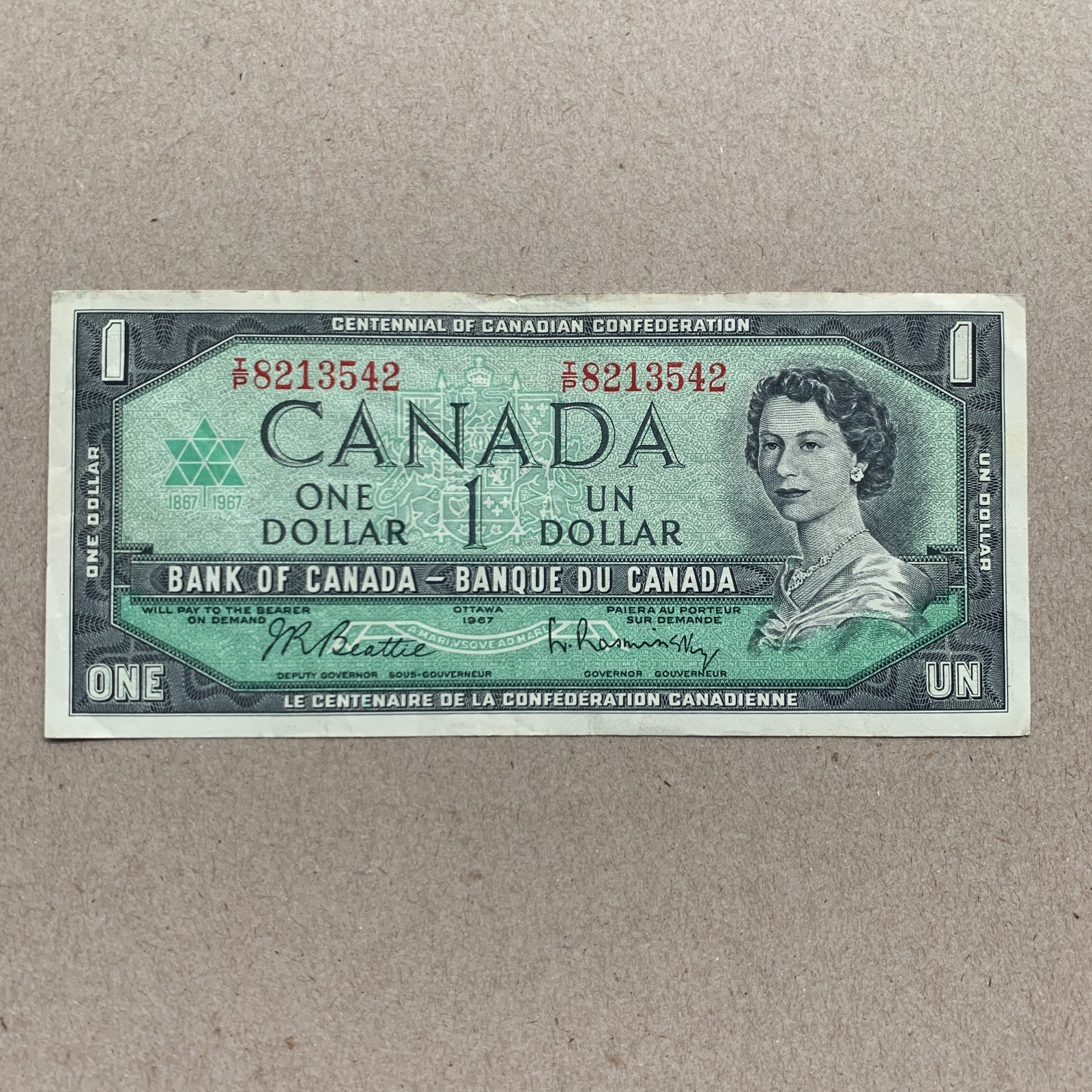 🇨🇦 1967 Canada $1 Dollar Bill Banknote Canadian 1 Dollar Currency Paper Money