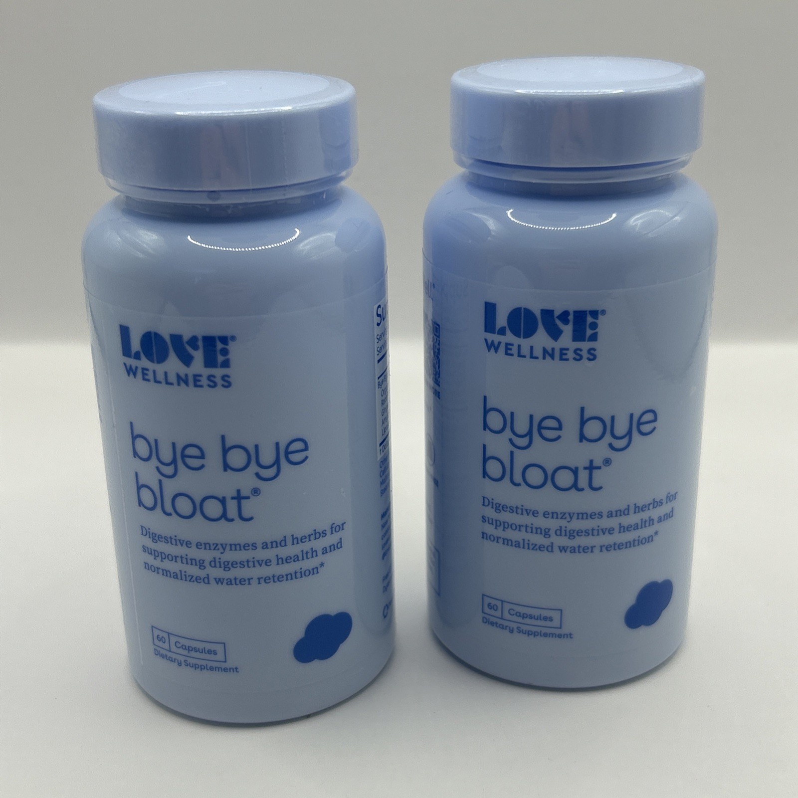 2x Love Wellness Bye Bye Bloat Digestive Enzymes Bloating Relief - Exp 07/2027