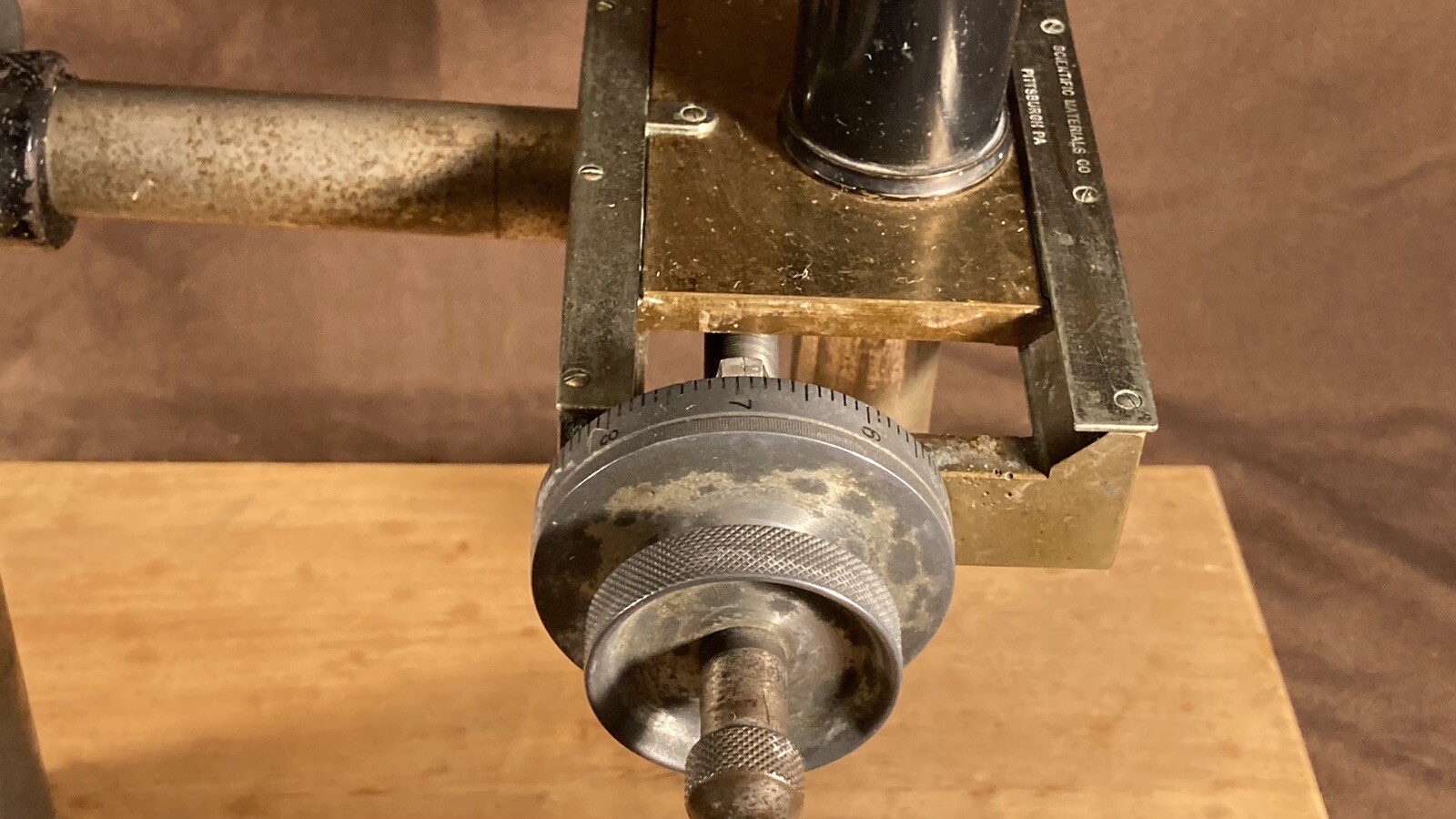 Antique Scientific Materials Co. Microscope / Comparometer ? Lab Equipment