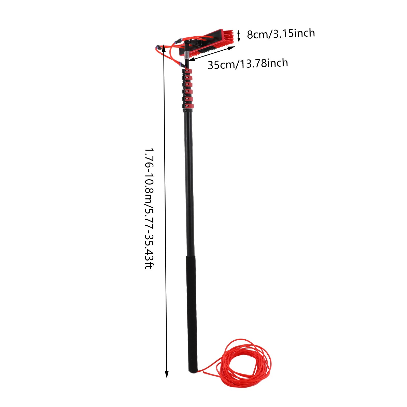 Solar Panel Cleaning Brush Outdoor Window Adjustable Pole Cleaning Kit Modern