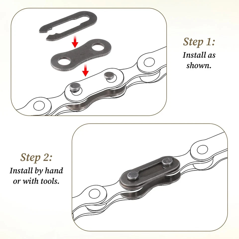 10 Pairs Bike Chain Master Link for Bicycle Missing Link, Single Speed Chain Con