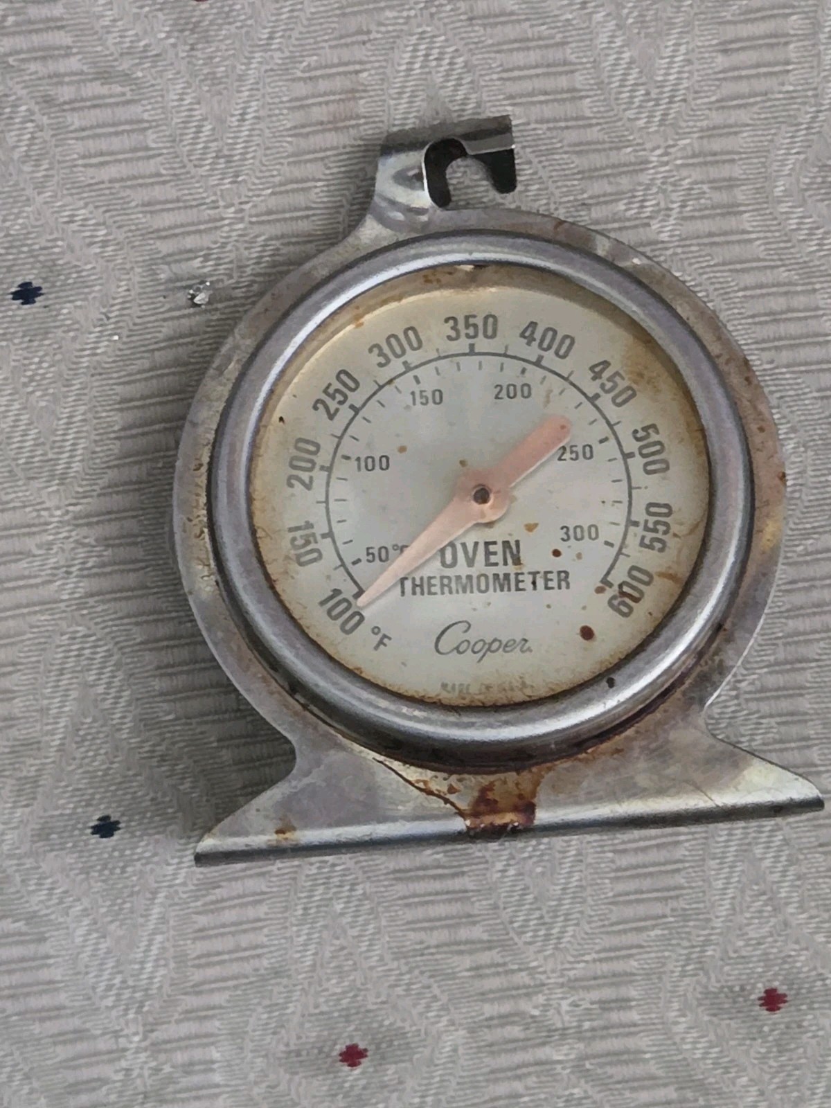 Vintage Cooper Oven Thermometer 100F to 600F Kitchen Tool Made In USA