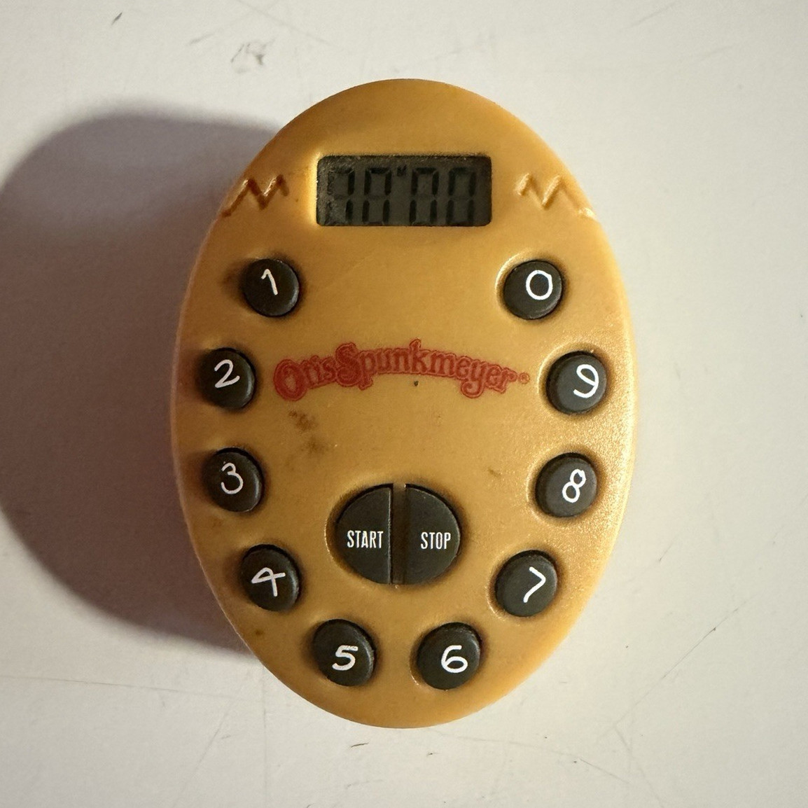 Otis Spunkmeyer Yellow Digital Kitchen Timer w/ Number Buttons Start/Stop