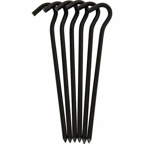 Liberty Mountain Ultralight Hook Stakes - Black (6-Pack)