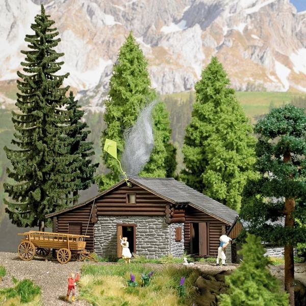 Busch 1444 Cabin with Small Stable H0