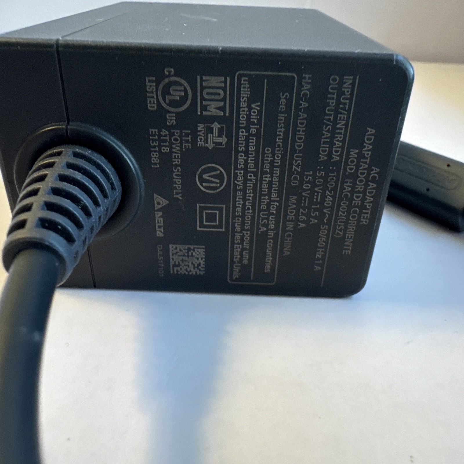 Nintendo Switch Charging Dock Set With Cabels- Black (HAC-A-CASAA). Tested
