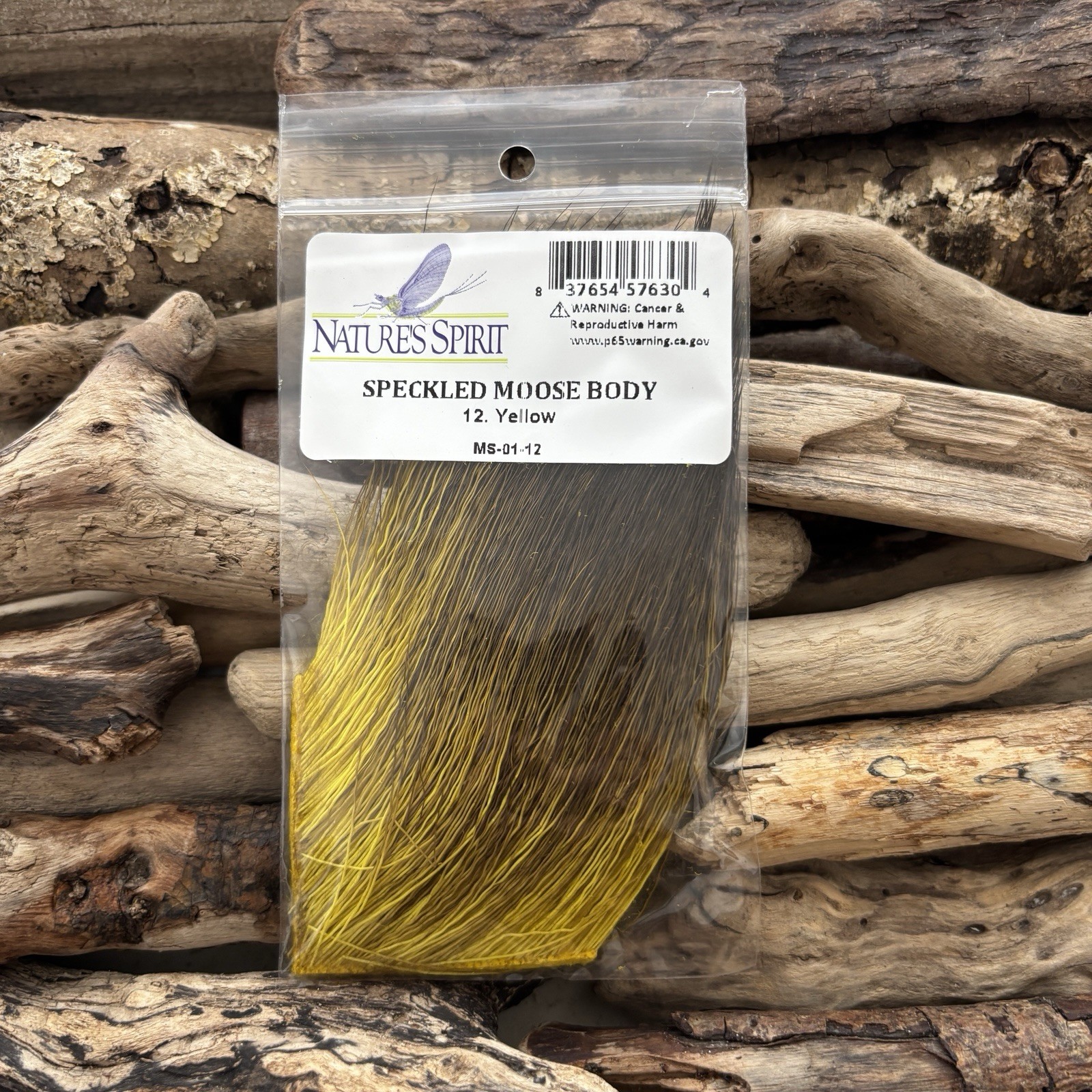 Nature's Spirit Speckled Moose Body Hair for tying Tails and Wings