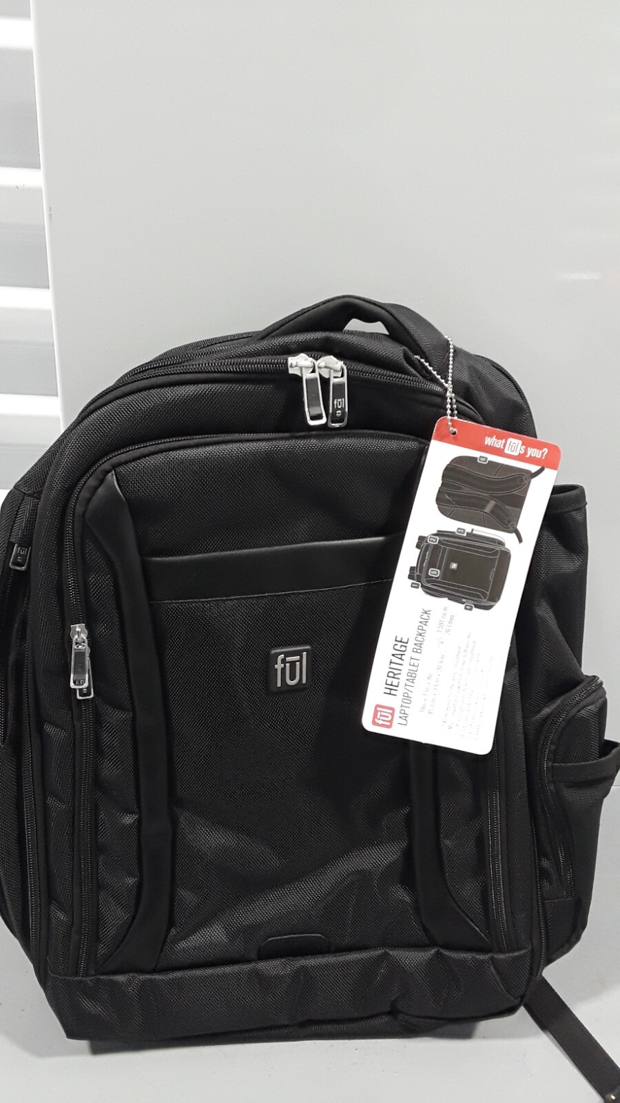 FUL HERITAGE LAPTOP/TABLET BACKPACK 18in x 13 in x 8 in/ 1,5691 cu in