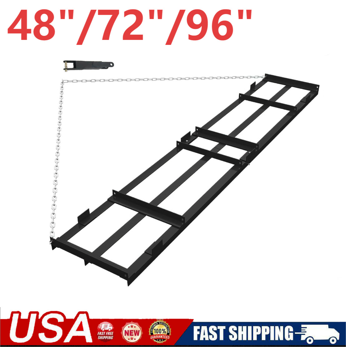 Drag Harrow 4/6/8Ft Driveway Grader Lawn Power Rake for ATV UTV Tractor Mower