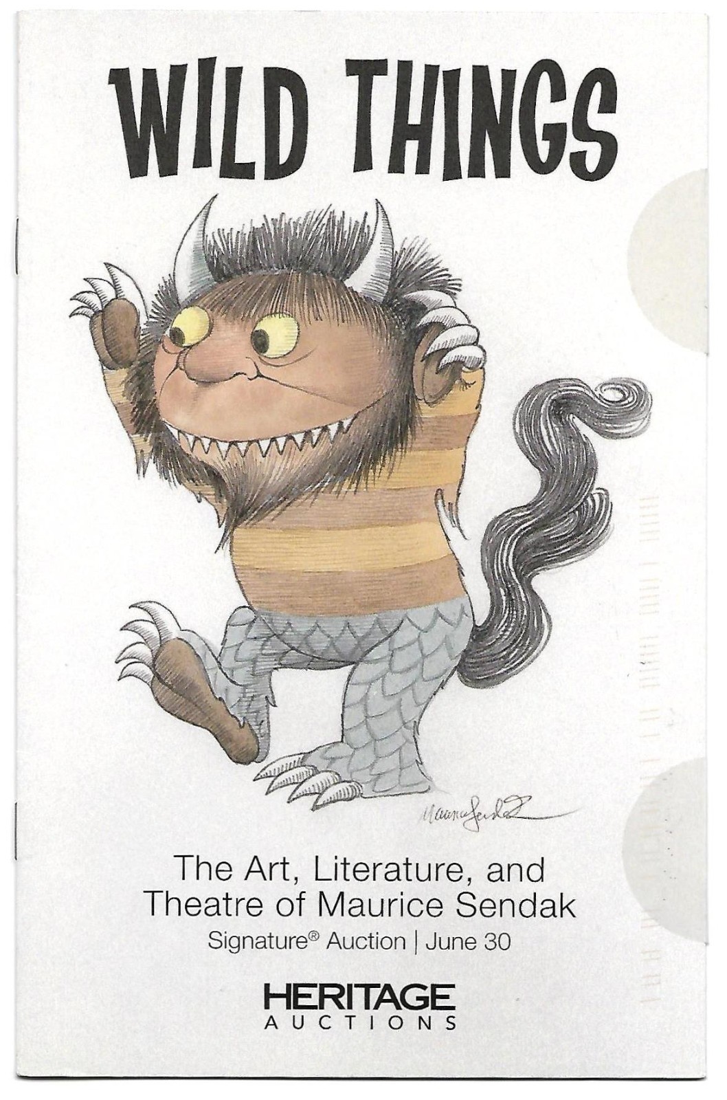Heritage Illustration Art Auction Preview Catalog Wild Things Maurice Sendak