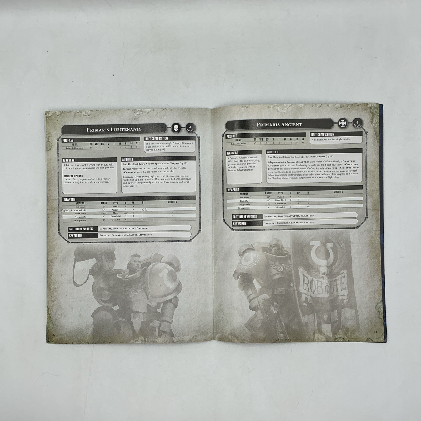 Games Workshop Warhammer 40k Codex Primaris Space Marines 8th Edition Booklet