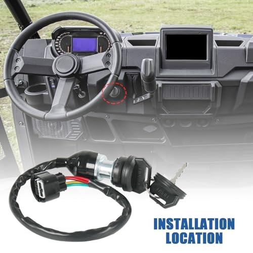 48397 Ignition Switch with Key Assembly Compatible with Massimo Buck 250, 450