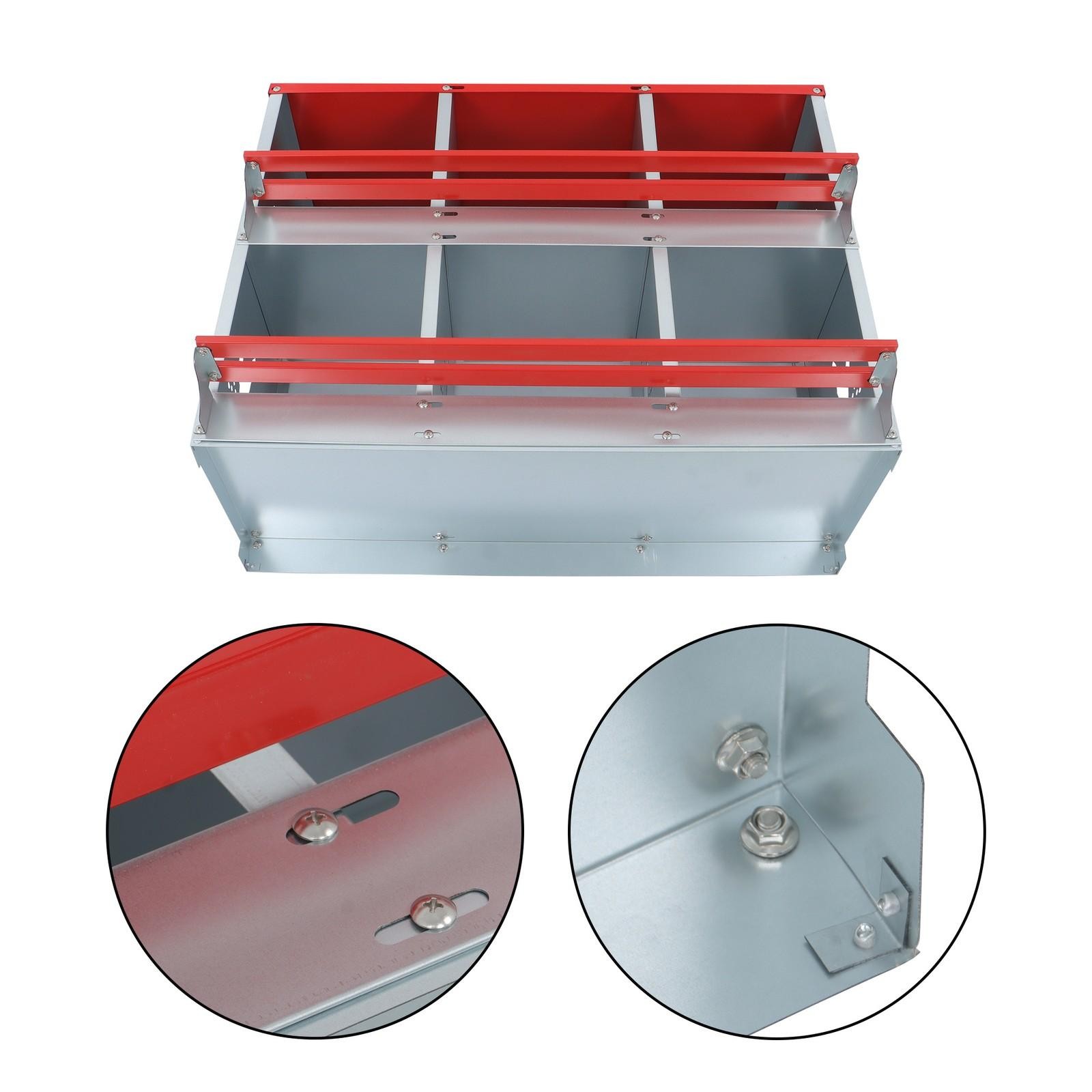 6 Compartment Heavy Nesting Box Chicken Nesting Box 6 Room Metal Nesting Red