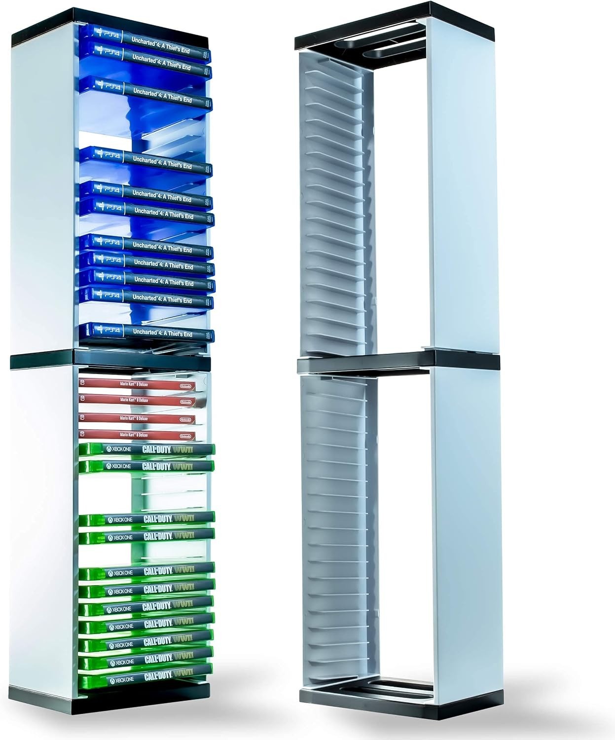 Universal Game Storage Tower - Holds 36 Games & Blu-Rays