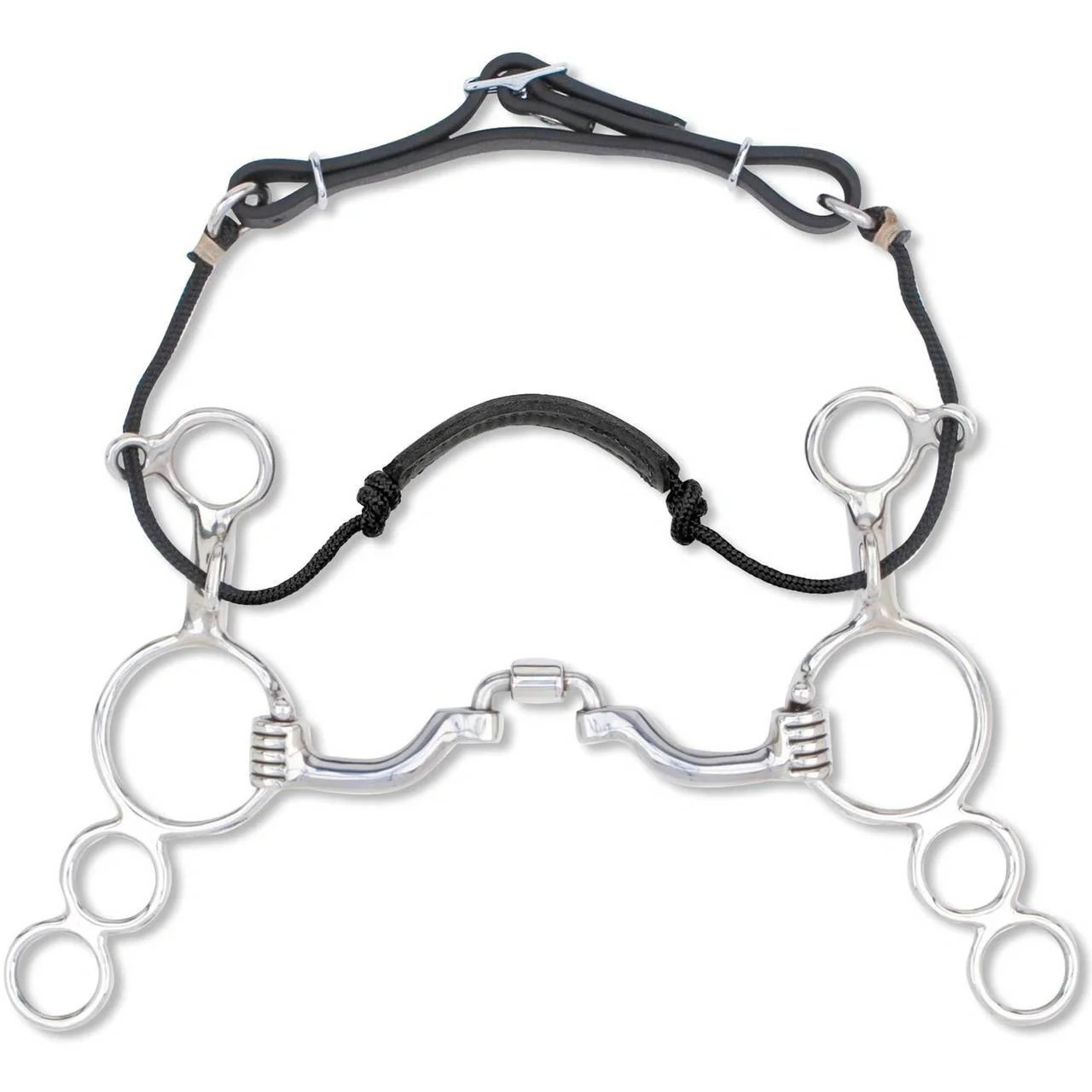 Myler 3-Ring Combination Bit - Sweet Iron Correctional Ported Barrel with ISM &