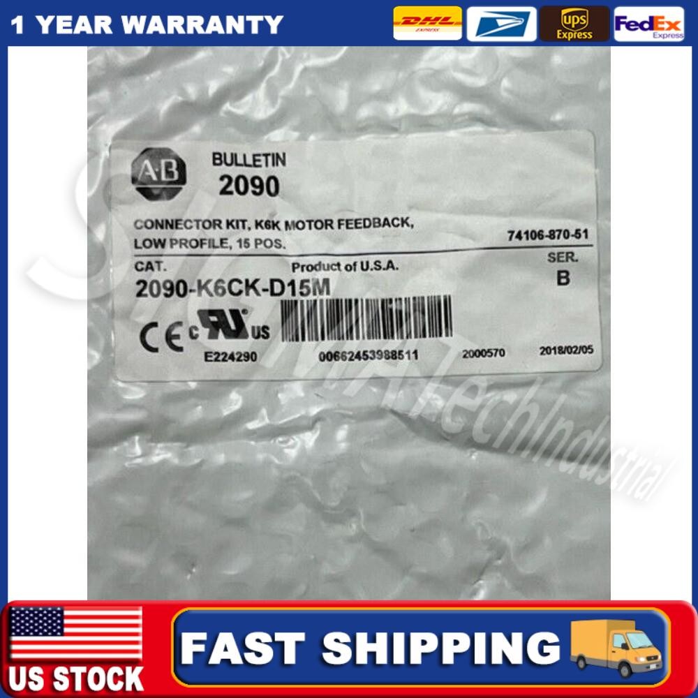 2090-K6CK-D15M Ser B K6K Motor Feedback Connector Kit  in Sealed Bag US Free TAX