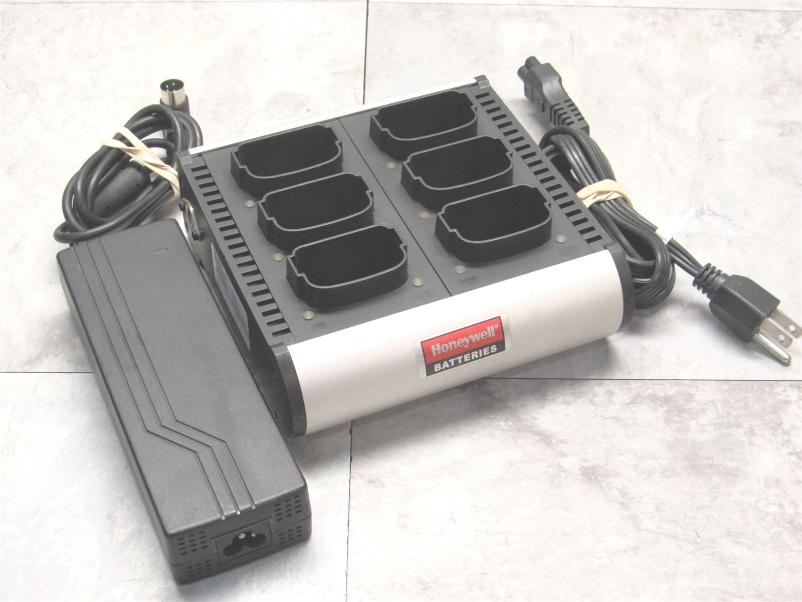 Honeywell Batteries Six Bay MC9000 Battery Charger Charging Base HCH-9006 + AC