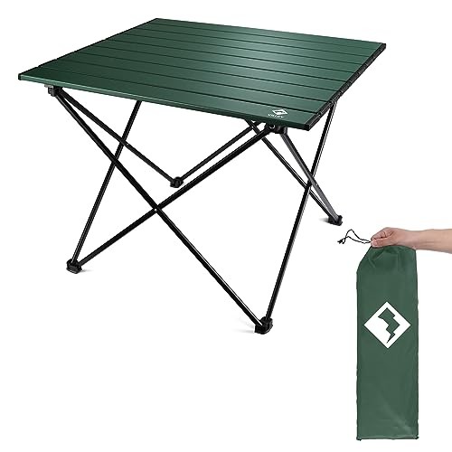Portable Camping Side Table, Ultralight Aluminum Folding Beach Table with
