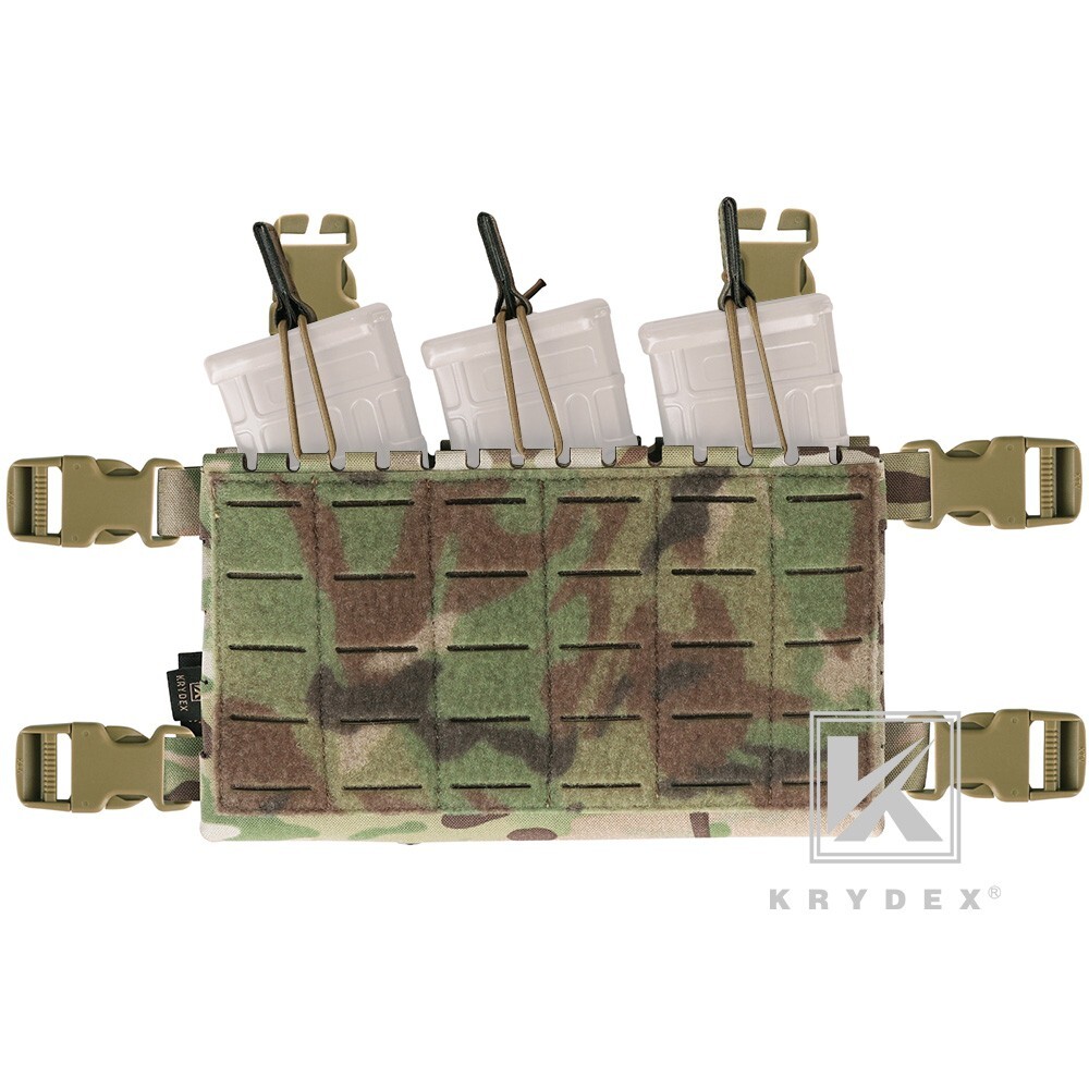KRYDEX MK5 Tactical Placard Micro Fight for Chest Rig Plate Carrier Vest MC Camo