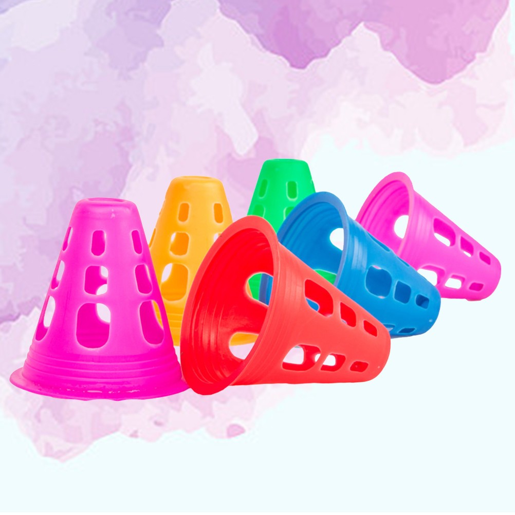 10Pcs Durable Soccer Training Cones for Sports Drills Assorted Colors