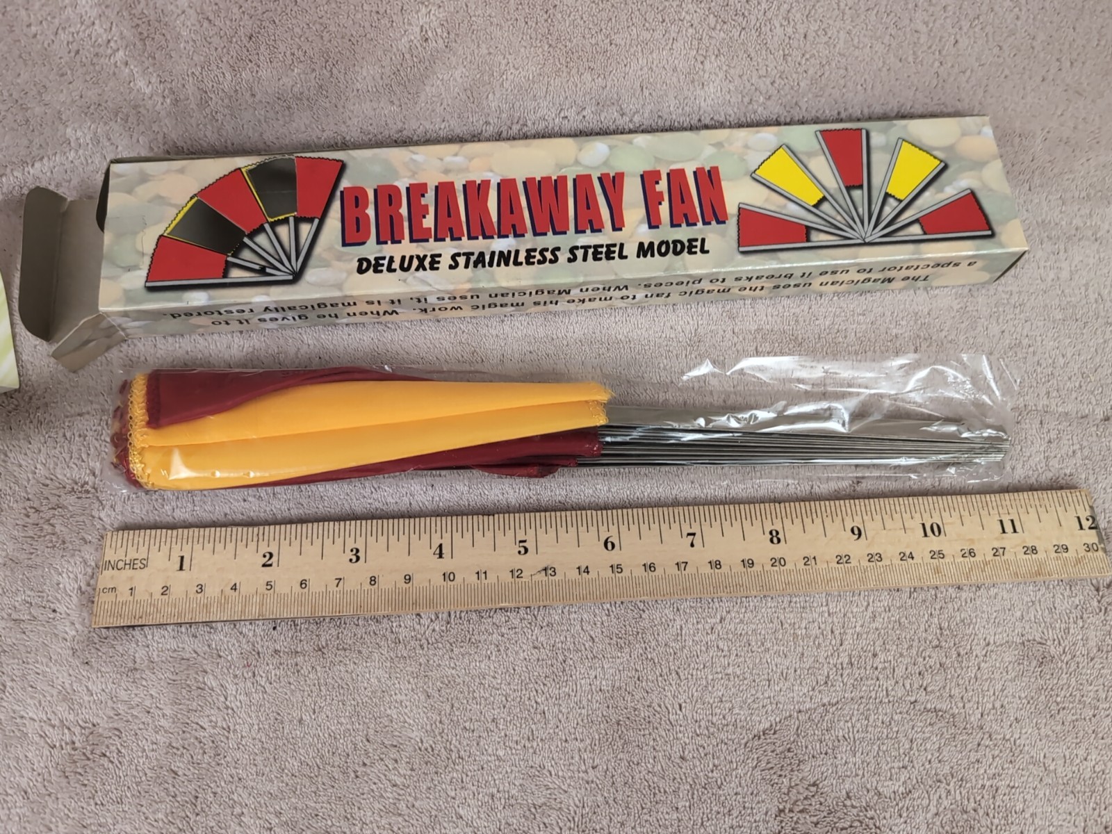 BREAK AWAY FAN Red/Yellow Comedy Magic Trick Prop