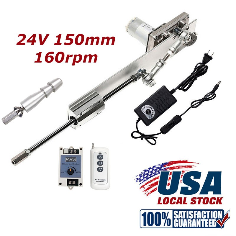 DC 24V 150mm 160rpm DIY Design Cycling Reciprocating Motor Linear Actuator Fast
