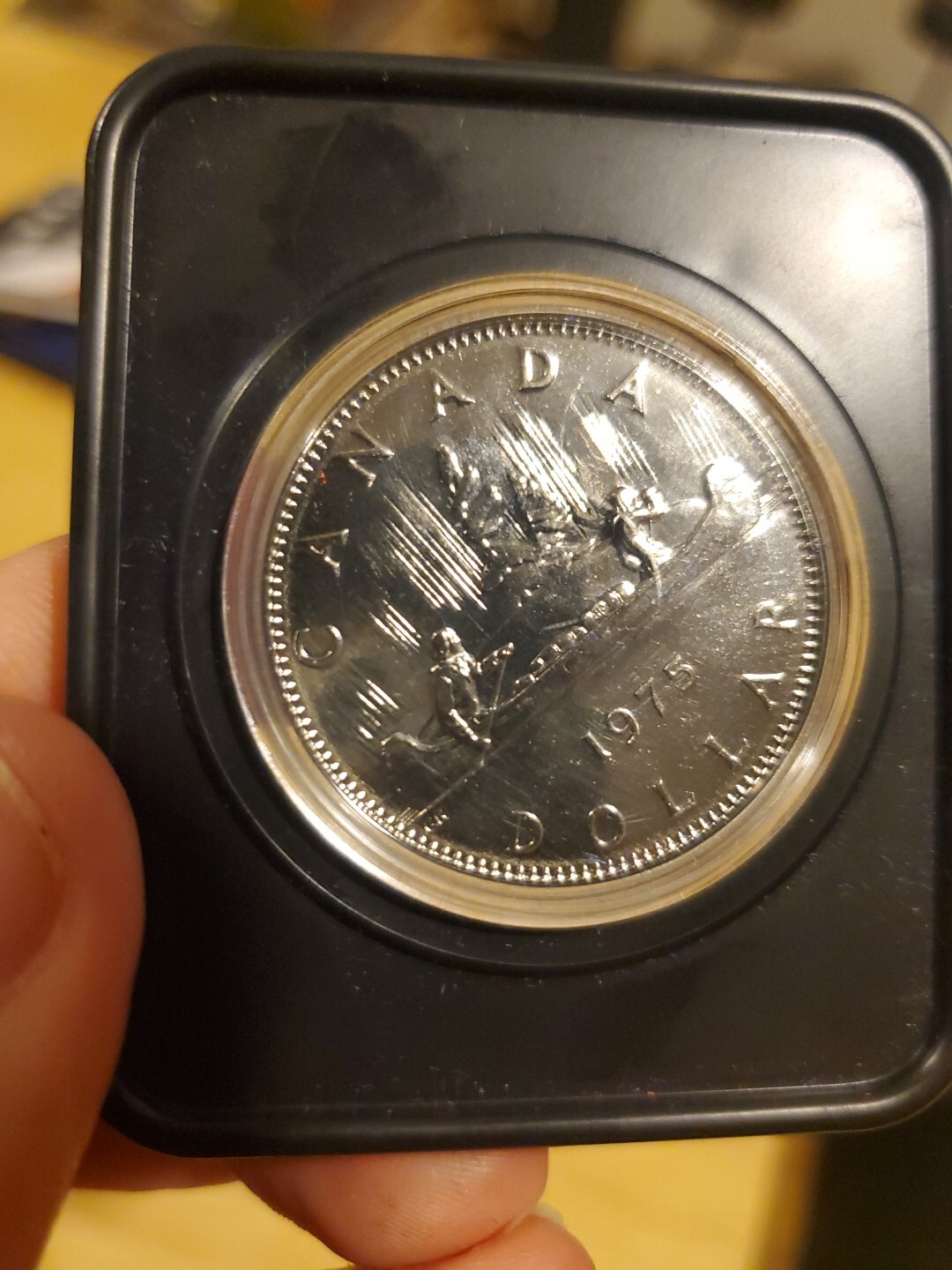 1975 Canadian Dollar Voyager Never Removed From Plastic Case