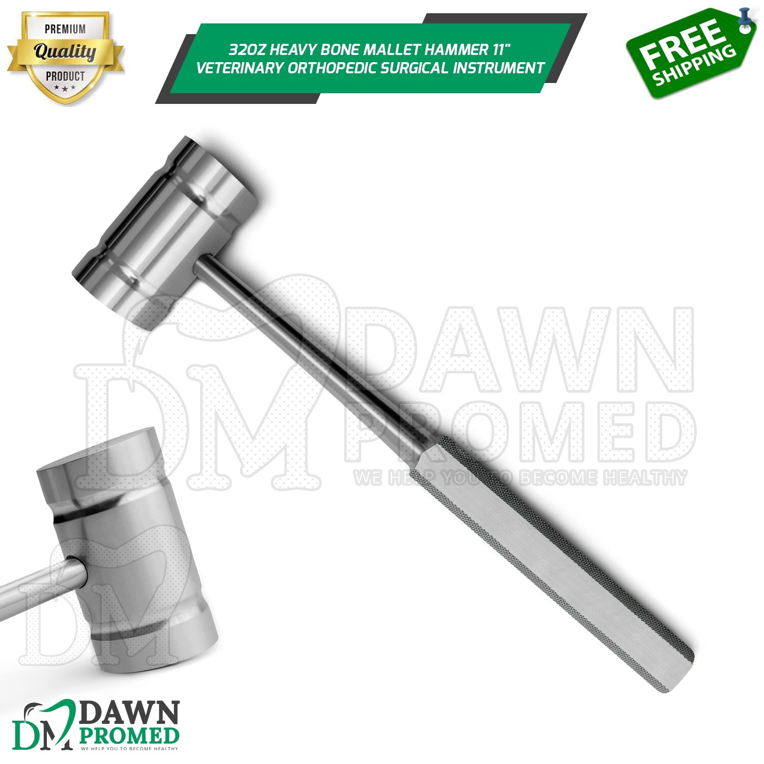 32oz Heavy Bone Mallet Hammer 11" Veterinary Orthopedic Surgical Inst German Gr