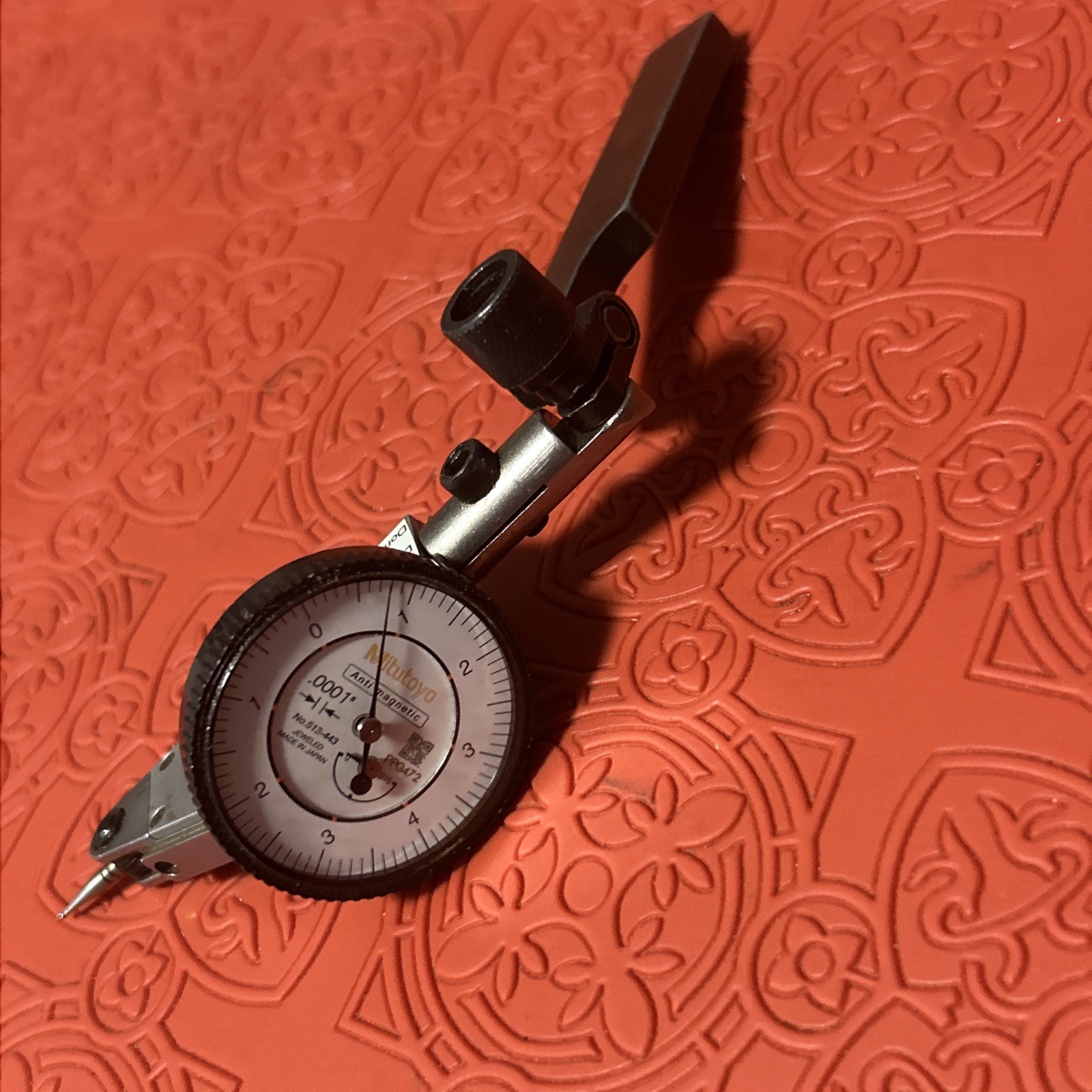 MITUTOYO Dial Test Indicator,Hori,0 to 0.016 In, 513-443 (SU38)