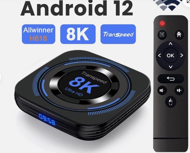 Transpeed Android 12 TV BOX Allwinner H618 Dual Wifi 32G Quad Core Cortex A53
