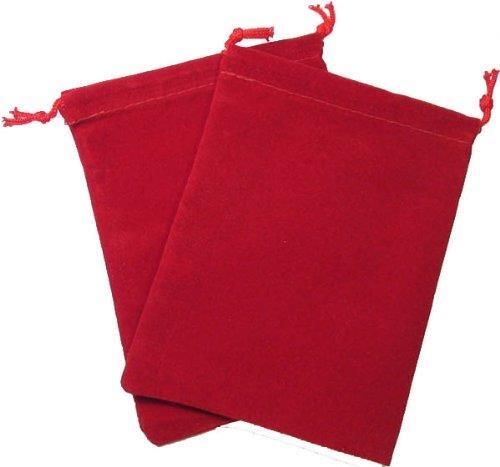 Chessex Velour Cloth Dice Bag Large 5 x 7 RED Holds 90-100 Dice CHX 02394