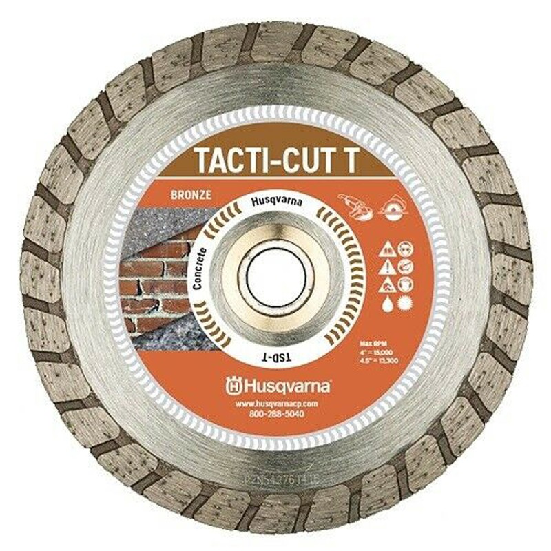 Huqvarna Tacti-Cut Dri Disc 4 in. Dia. x 7/8 in. Turbo Diamond Saw Blade