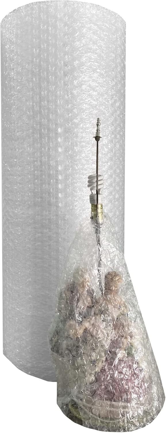 Bubble Cushioning Wrap Roll 48" Wide x 100 ft - Medium Bubbles 5/16", Clear