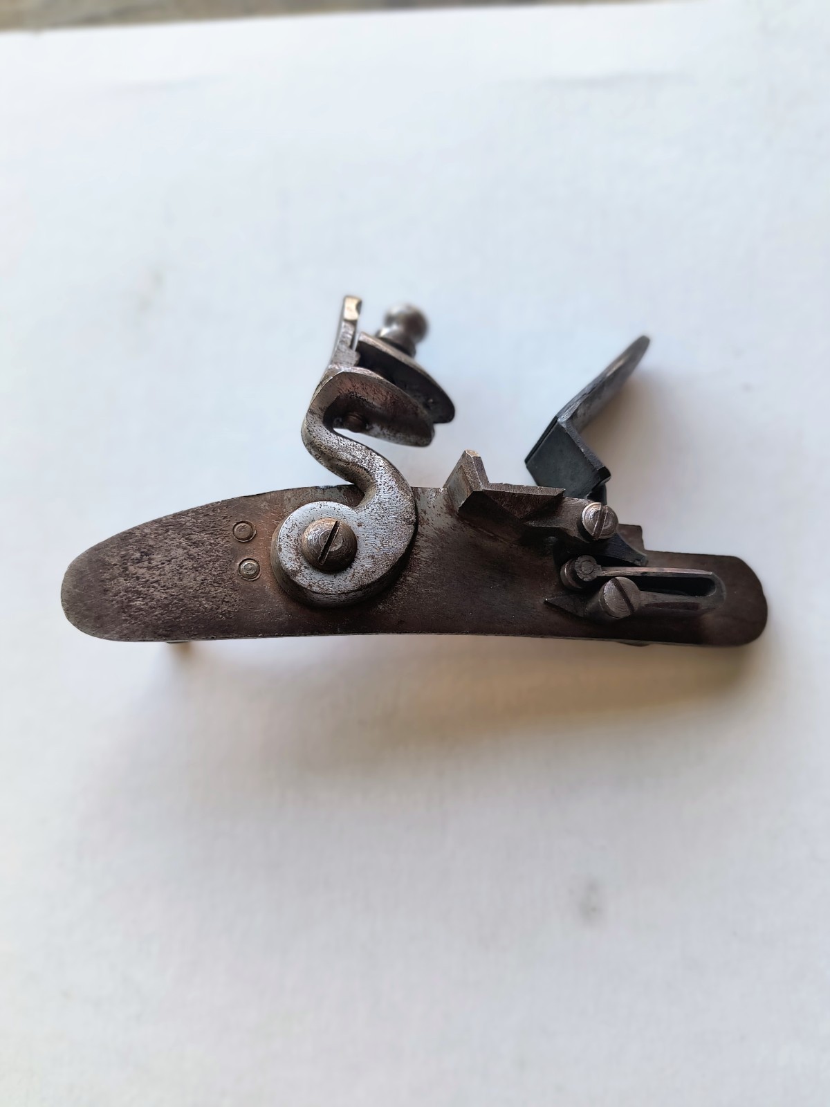 Flintlock black powder lock - 4 3/4" L - Unused - Not marked
