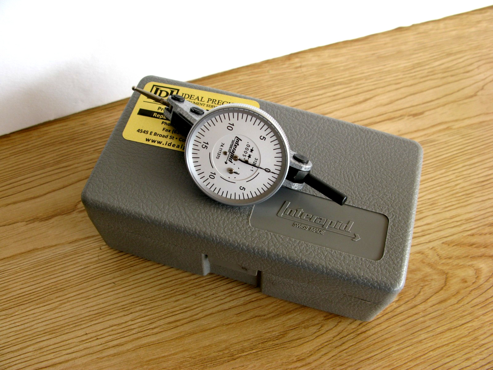 NEW Interapid 74.111370 312B-1 Test Indicator Dial Type with Case .0005