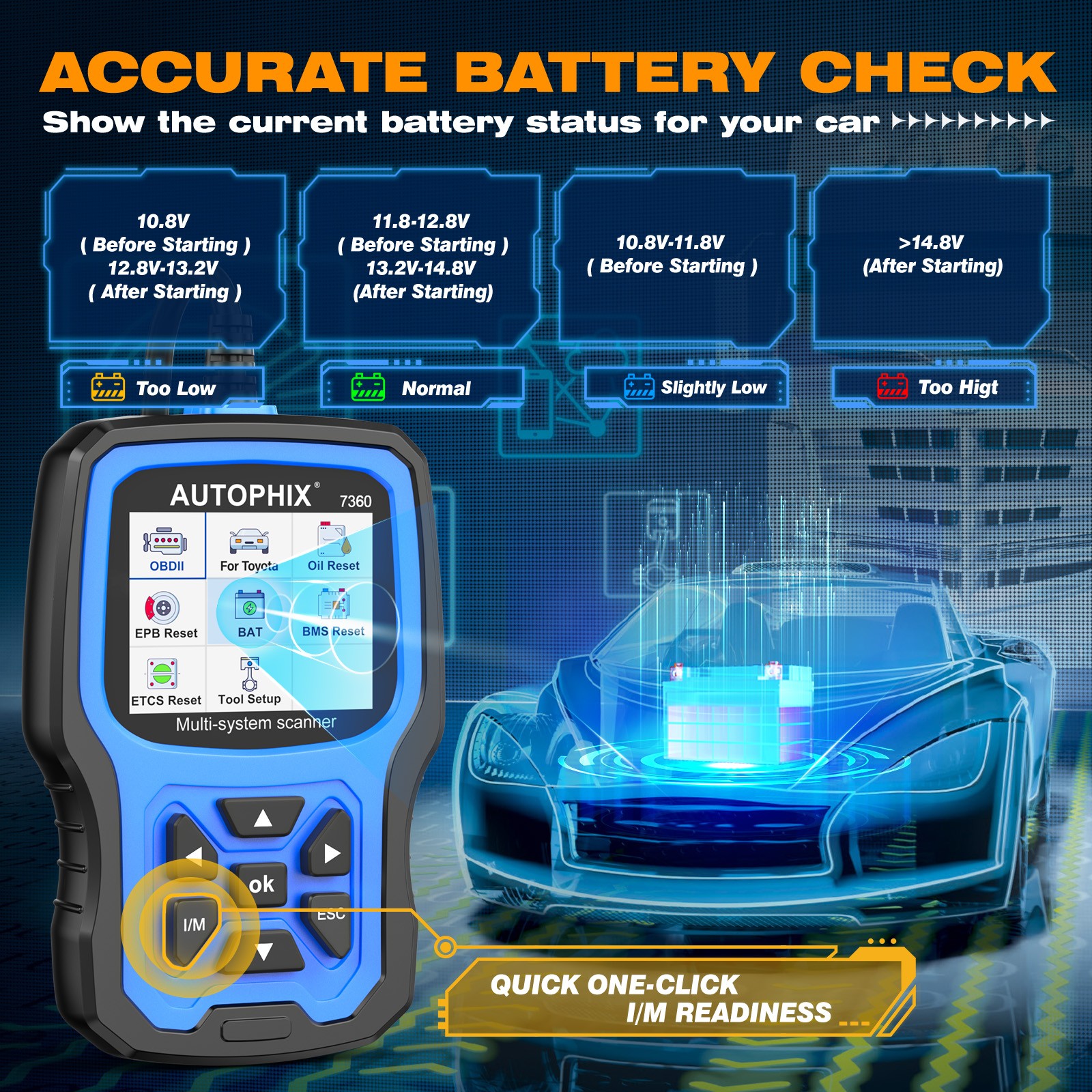 AUTOPHIX 7360 Elite Fit for Toyota Lexus OBD2 Scanner Full System Car Diagnostic