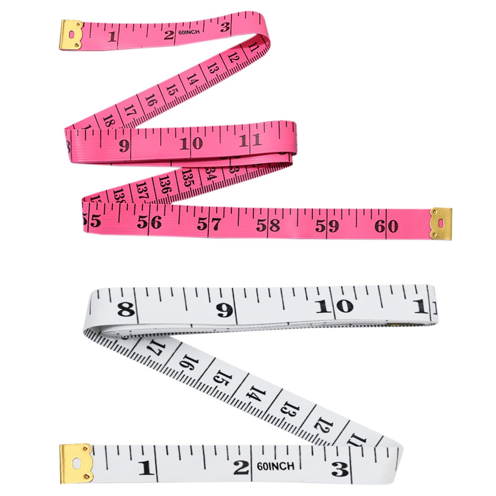 HUAHAITGCH Tape Measure Soft Measuring for Body 1.6 m, Rose Red & White