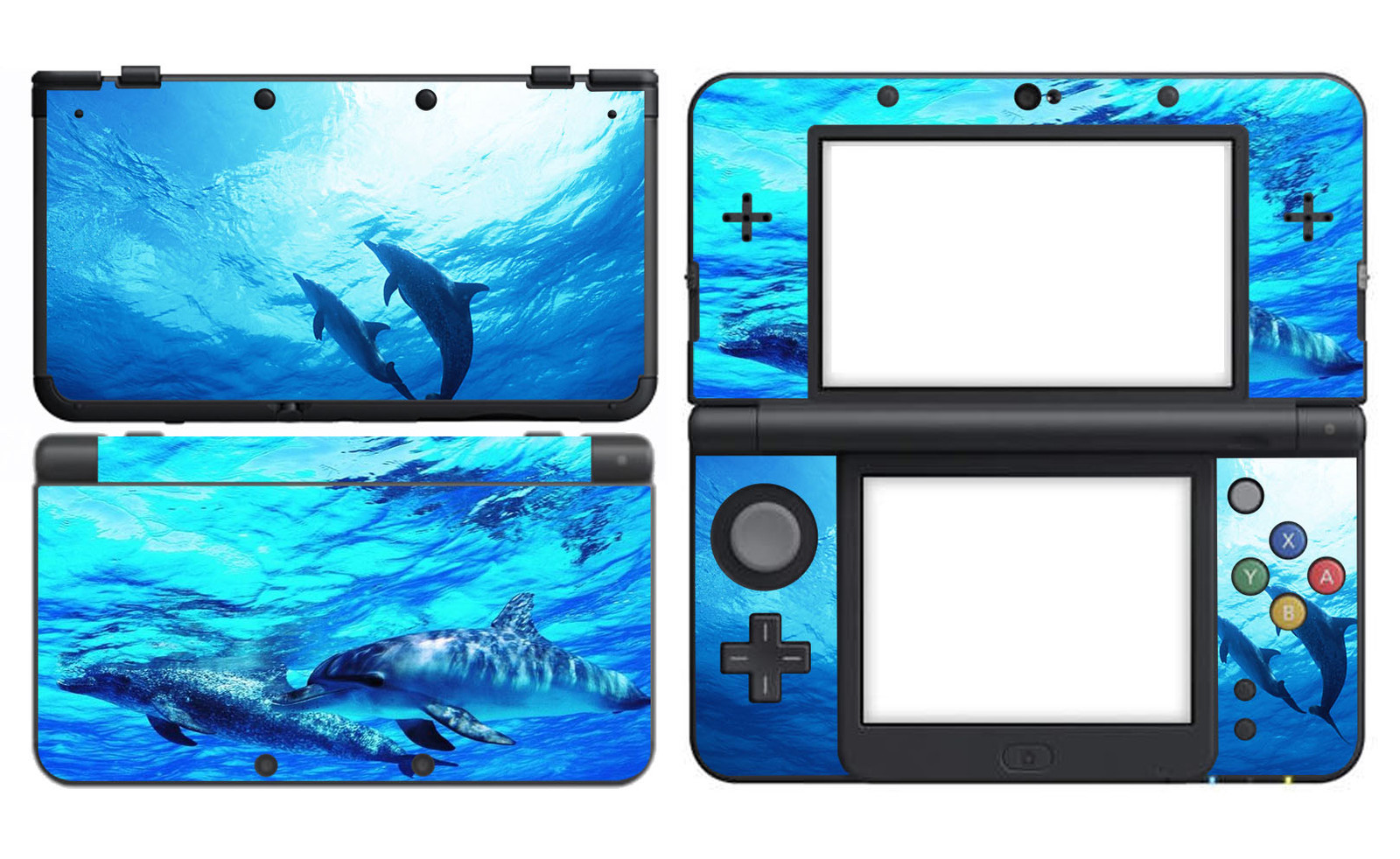Dolphins 025 Vinyl Decal Skin Sticker Cover for Nintendo New 3DS 2015