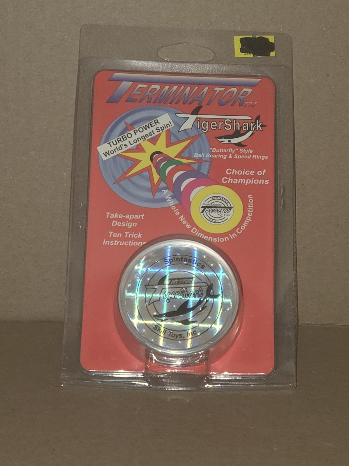 Spintastics Technic Tigershark Clear Fixed Yo-Yo Oliver Toys NEW